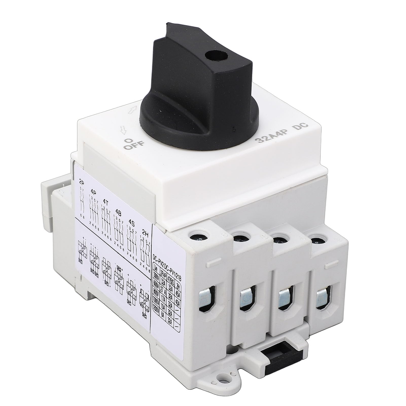 Photowoltaic DC Izolator Słoneczny Przełącznik Słoneczny Stabilny płomień Miniaturowy wyłącznik 32A 1000V dla systemów fotowoltaicznych rozkładu mocy