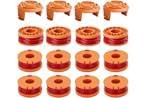 16 Pack 10ft Prewound Auto Feed Replacement Spool Compatible with Worx WA0010...