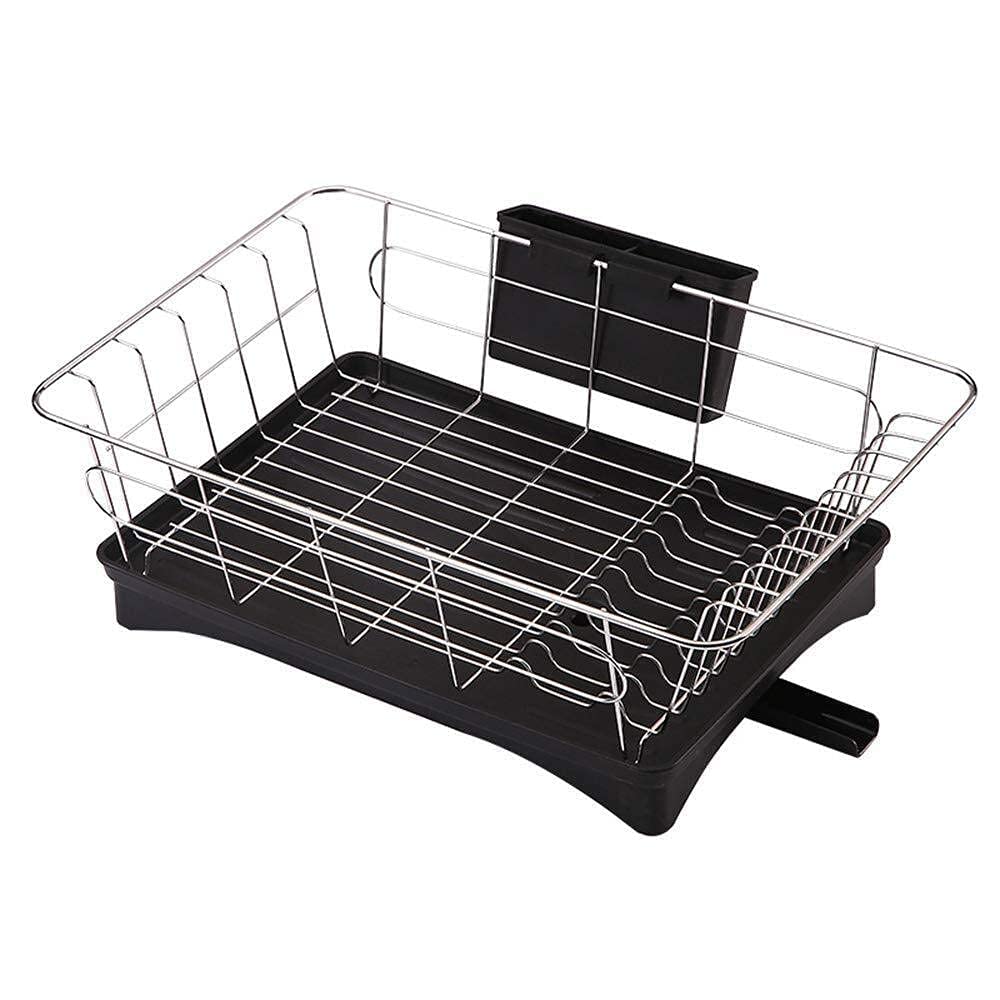 Estante para Platos Cesta para lavavajillas con Bandeja de Drenaje Removedor de Rejilla de Drenaje de Acero Inoxidable 304, Estante de Almacenamiento, Estante para Platos Secos, Estante de c