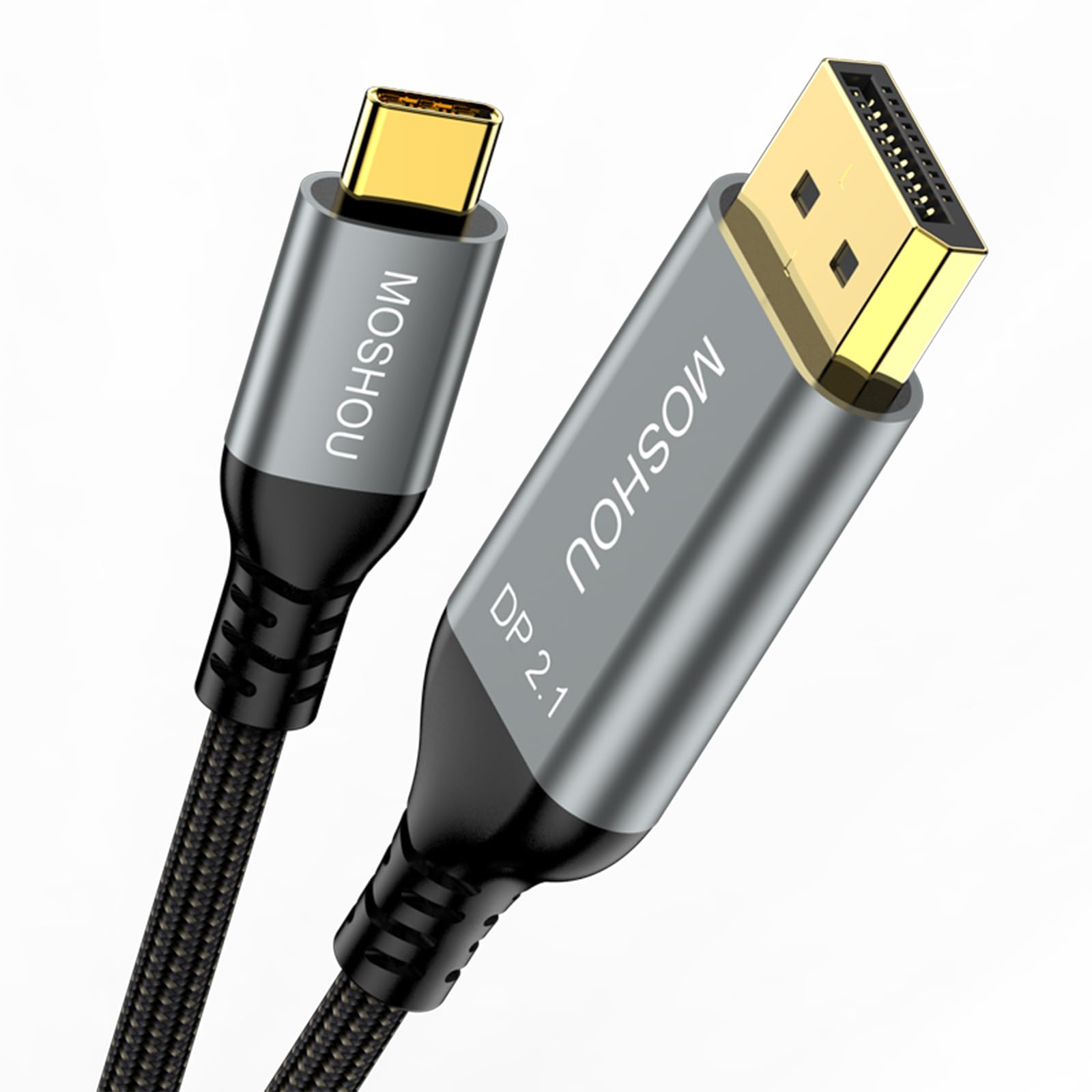 USB C to DisplayPort Cable 2.1 (16K@30Hz, 8K@60Hz/120Hz, 4K@240Hz), 1080P@360Hz, USB Type C Thunderbolt 4/3 to DisplayPort Cable, for Iphone 15/15 pro, MacBook Air/Pro, iPad Pro, iMac, XPS, etc (3m)