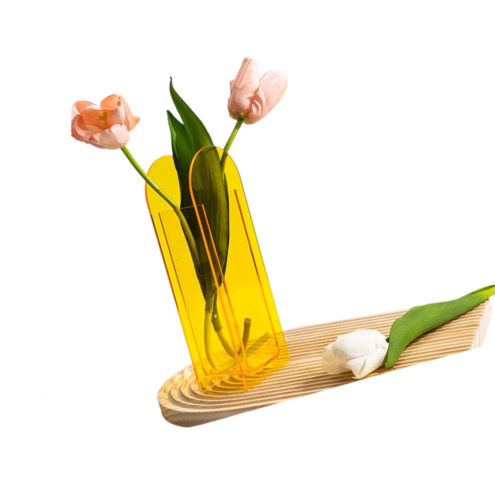 Clear Hydroponic Plant Holder Shatterproof Acrylic Vase Flower Container for Wedding Flower Arrangement Home Decoration Clear Vase
