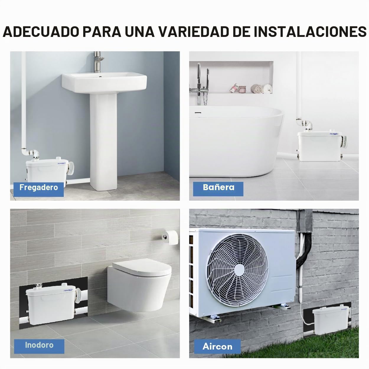 Aquamatix Bomba Maceradora 400W Sanitaria Aguas Residuales 100L/min 6,5m