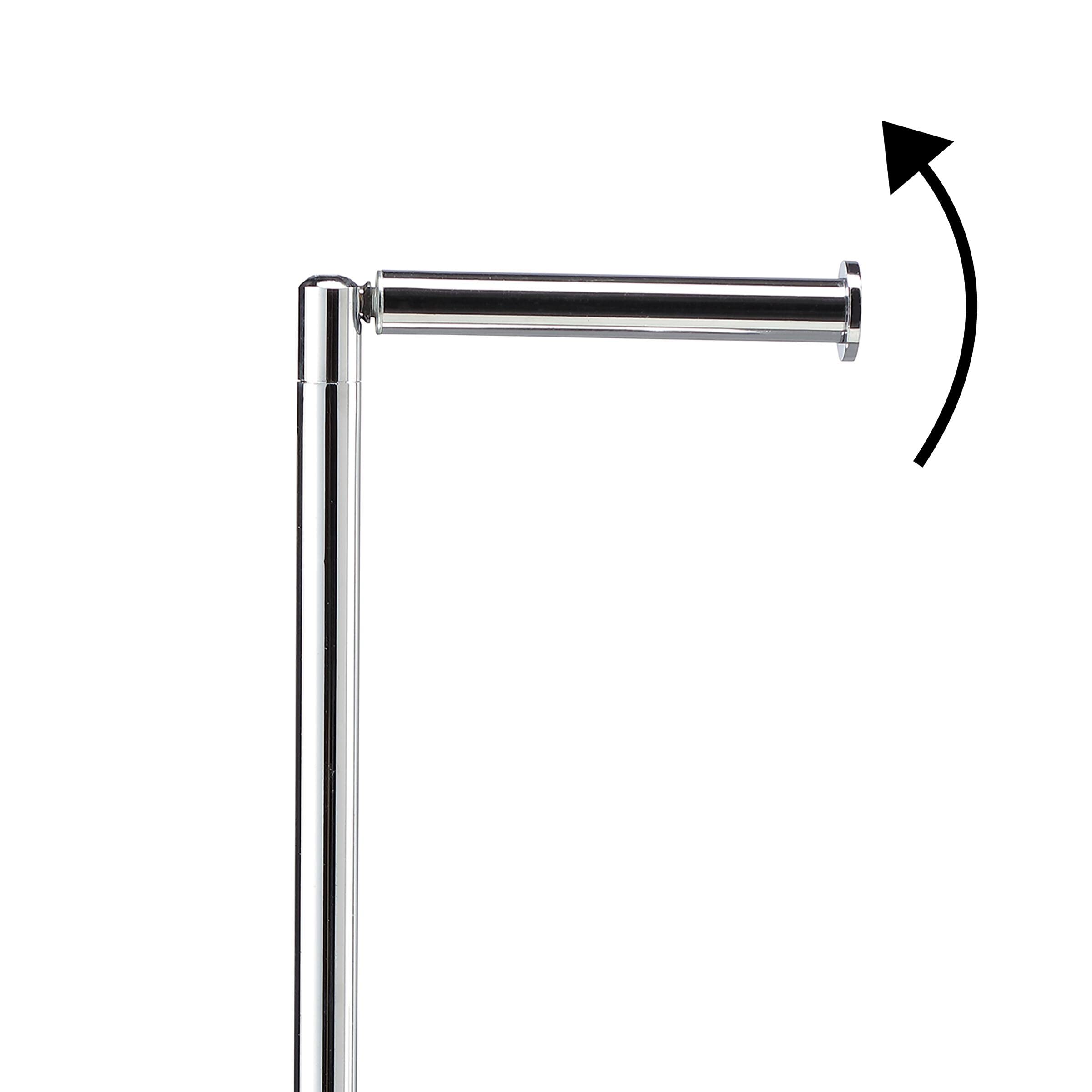 Sealskin Tube Stand WC-Garnitur 3 in 1, mit Toilettenpapierhalter und Toilettenbürste sowie Reserverollenhalter, freistehender Toilettenbutler aus Metall, Chrom