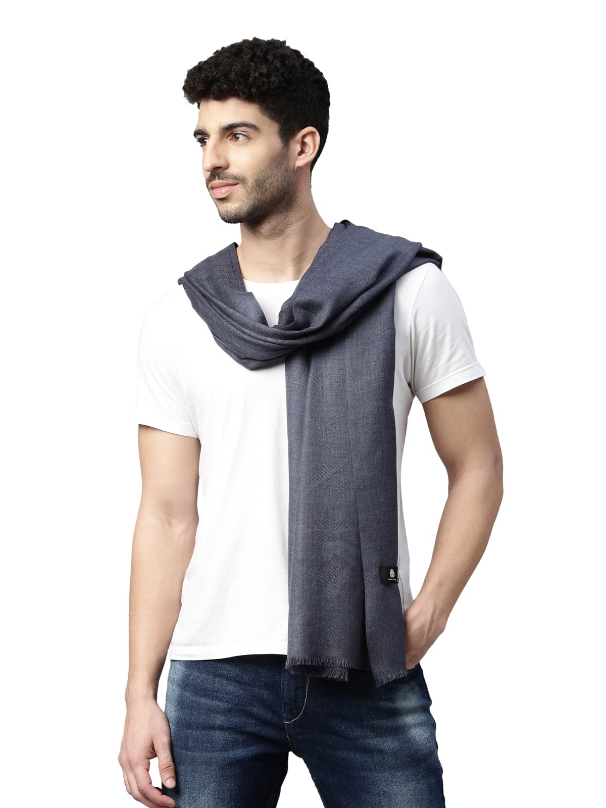 pashmoda Men 100% Pure Wool Melange Stole, Shawl, Luxury Stole, Shawl for Gents (Size 71X203 CM)-picture-30