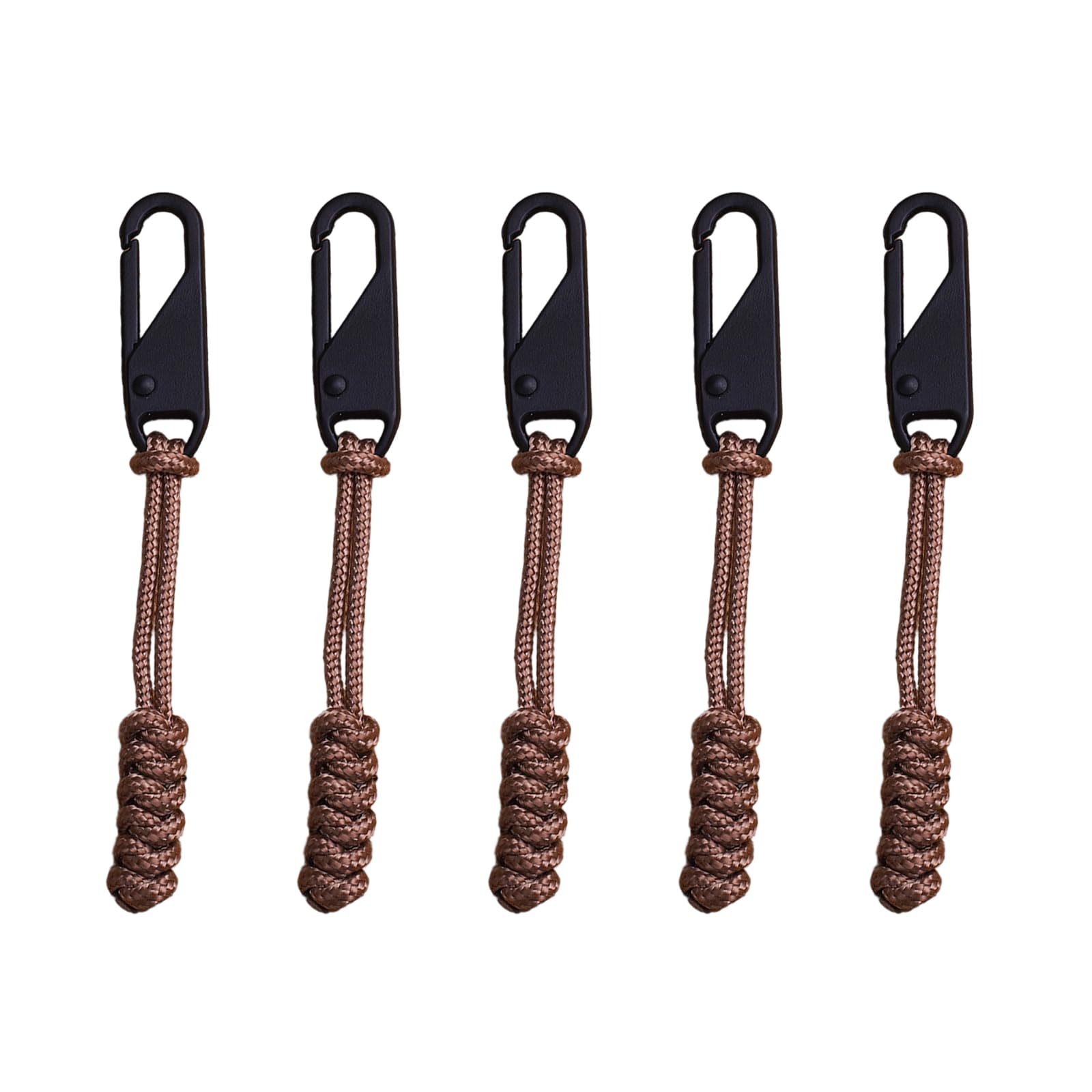 5pack Portables Zippers Pull Cord Colorful Detachable Zippers Sliders Cord Craft Sewing Tool Pulls Rope