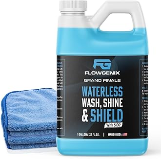 Waterless Car Wash Spray - Grand Finale - Motorcycle Cleaner & Car Wax Spray Polish (1 Gal or 128 oz) - Ceramic Coating - Quick Detailer Spray to Make Your Vehicle Shine