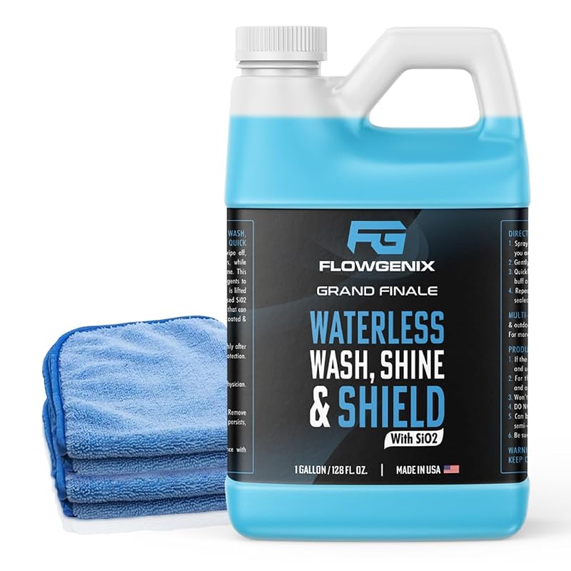 Flowgenix Grand Finale Spray para Lavagem a Seco e Cera Automotiva com Acabamento Cerâmico 3,79 L