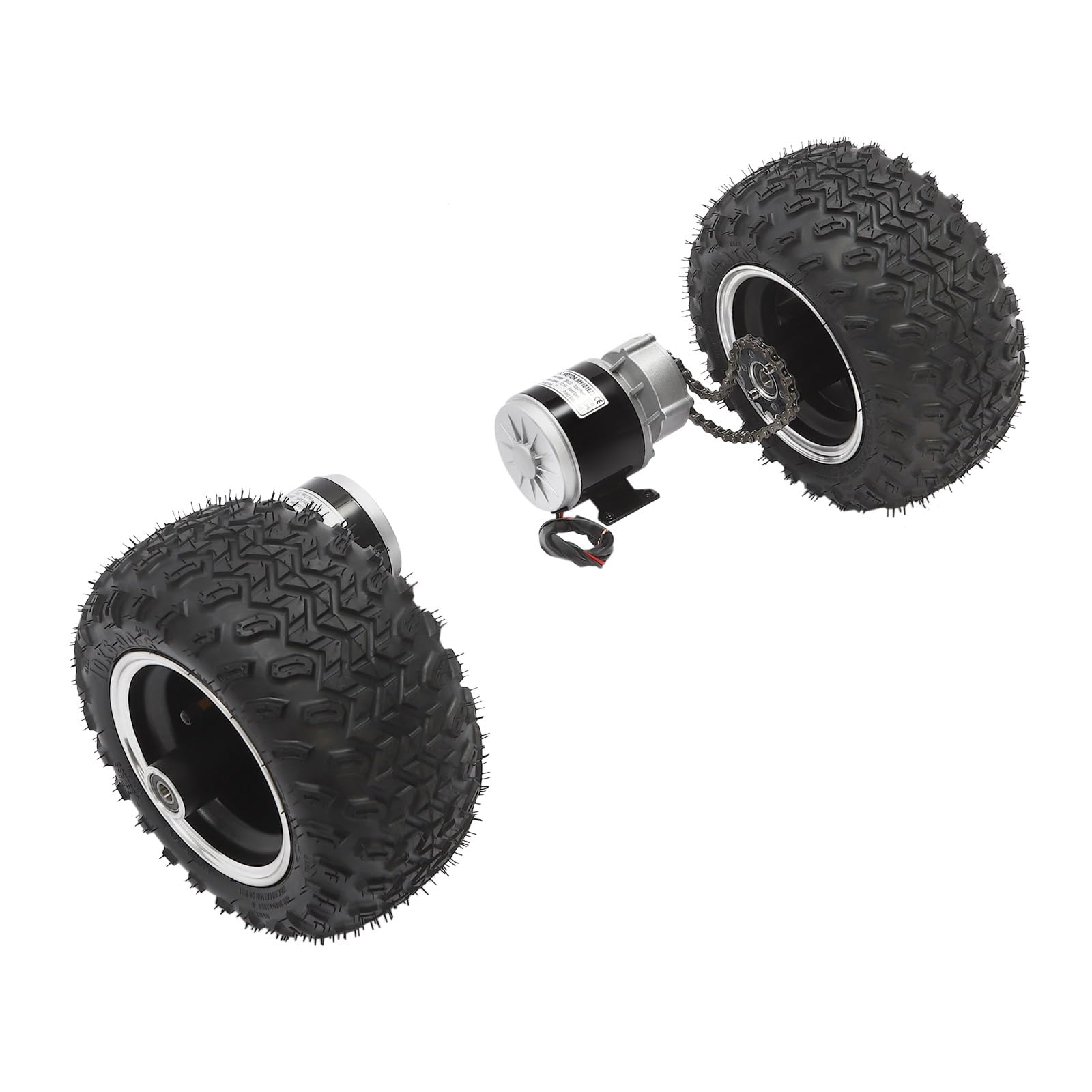 Set di ruote doppie, set di ruote con luci di controllo della batteria e interruttore a pulsante, motore Drive Air Wheel Conversion Kit per scooter elettrico e scooter da spiaggia, leva del