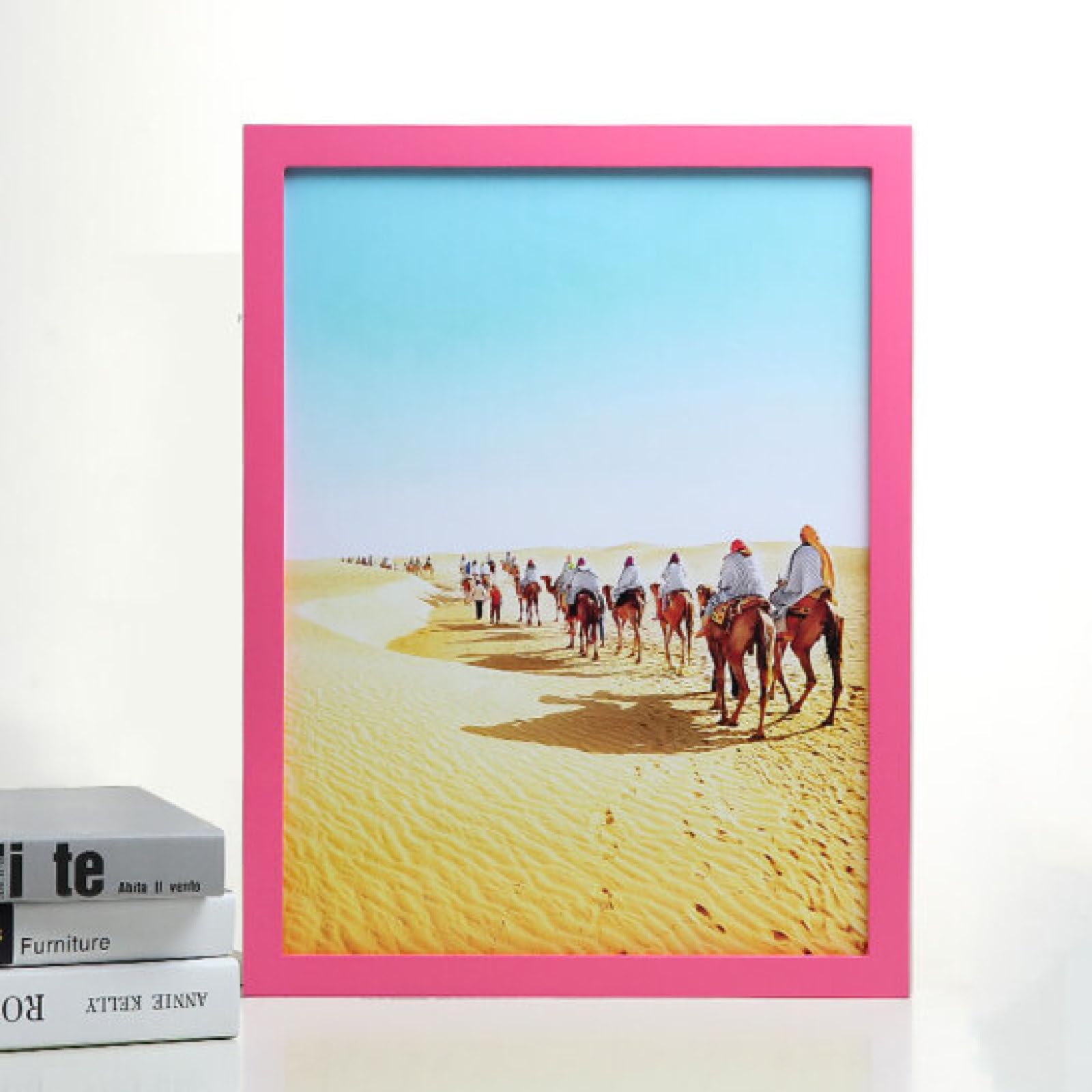Bilderrahmen Bildergalerie Massivholzwand 27,7 × 35,4cm Pink