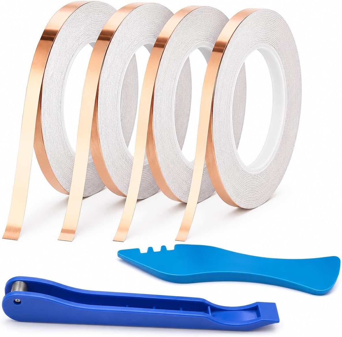 MVRPOWER Copper Foil Tape for Stained Glass Kit 4 Rolls & Tools
