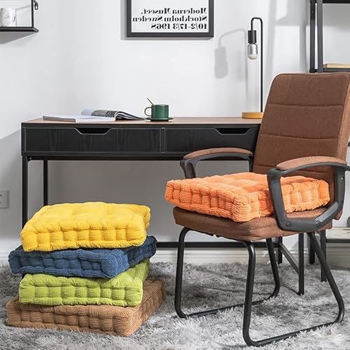 Ansdmo Floor Pillows & Cushion Large Indoor Patio Cushions Outdoor Chair Pads Premium Comfortable Thick Fiber Fill Tufted Soft Seatback Seating Pouf For Window Office Dining Home Car (Orange) #TOP5