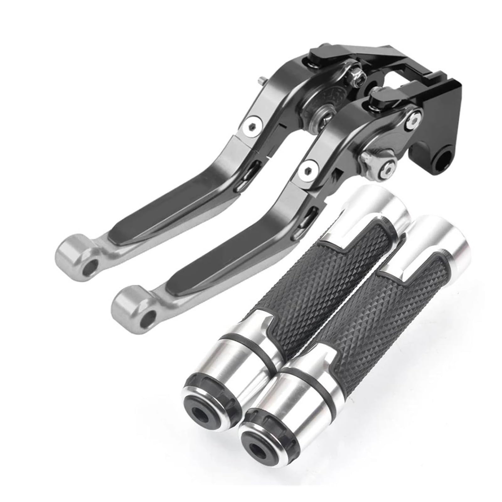 Palancas de freno y embrague con puños plateados para moto Z1000 2007-2016