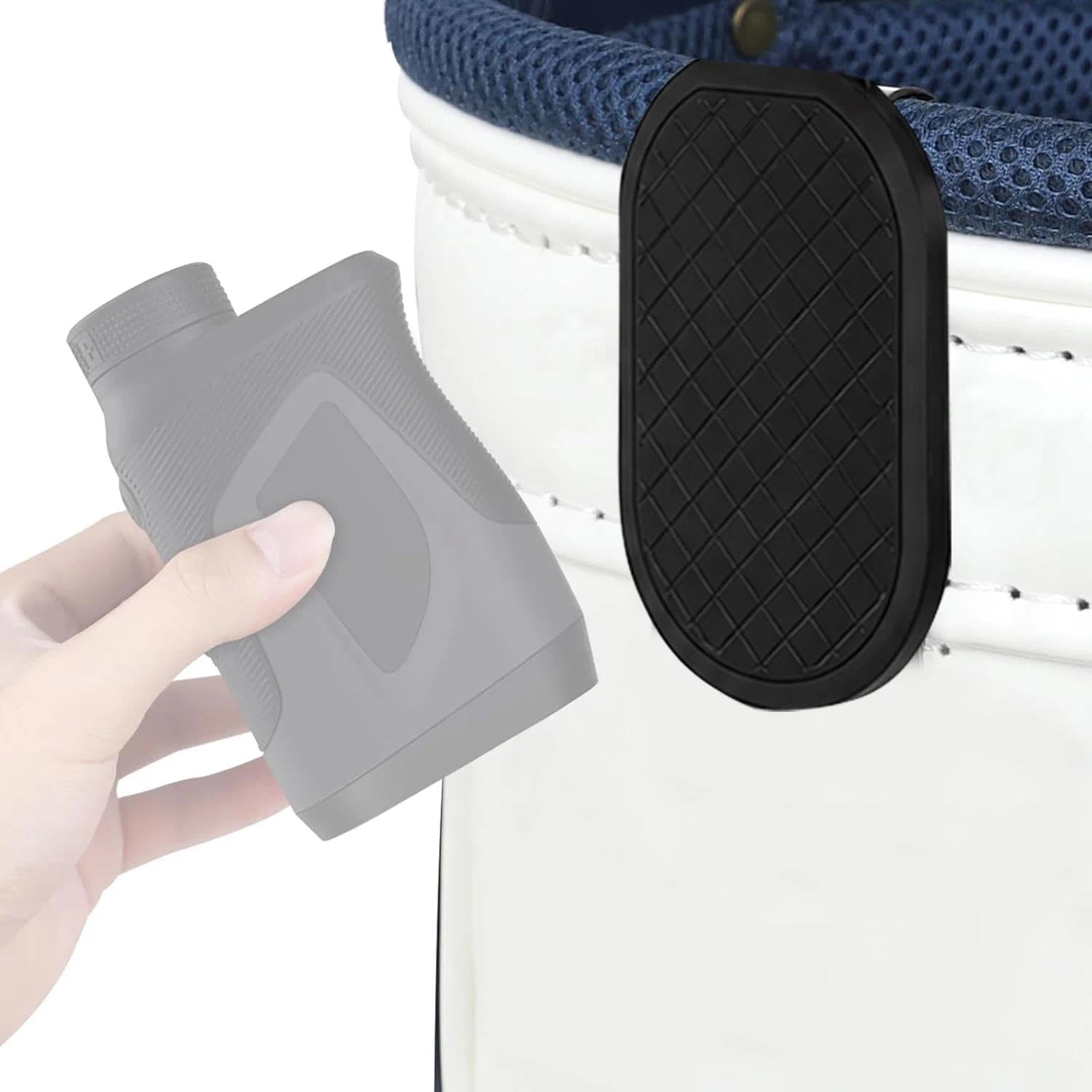 ENNJING Metal Golf Bag Magnetic Clip, Heavy-Duty Steel Landing Pad for Rangefinder Magnetic Mount, Secure Magnet for Golf Bag, Cart, Belt Loop – Universal Fit, Anti-Rust, Quick-Access Holder