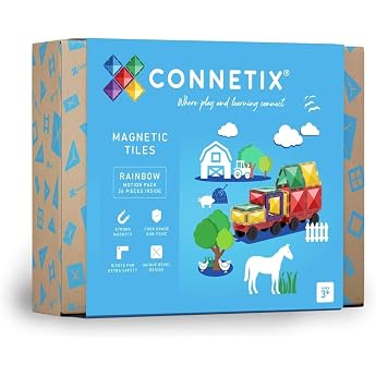 CONNETIX Magnetic Building Blocks Rainbow Application Pack of 24