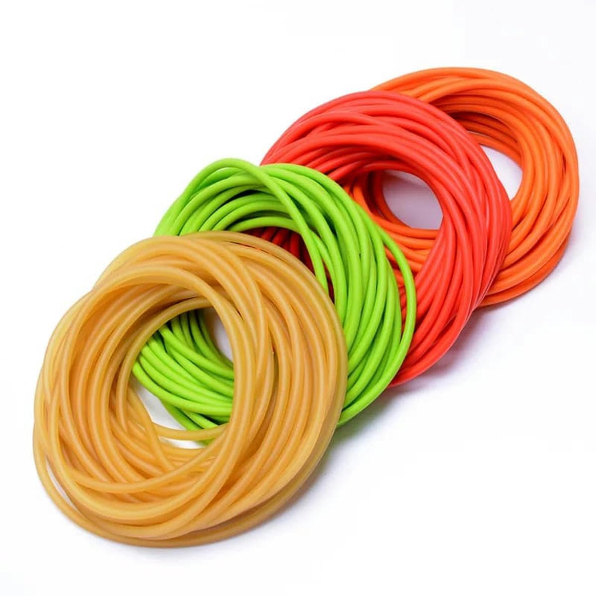 Banda elástica de látex de 50 metros para pesca, caza, tiro, fitness, costura, piezas 2050 3060-naturaleza-18x42mm-50 metros