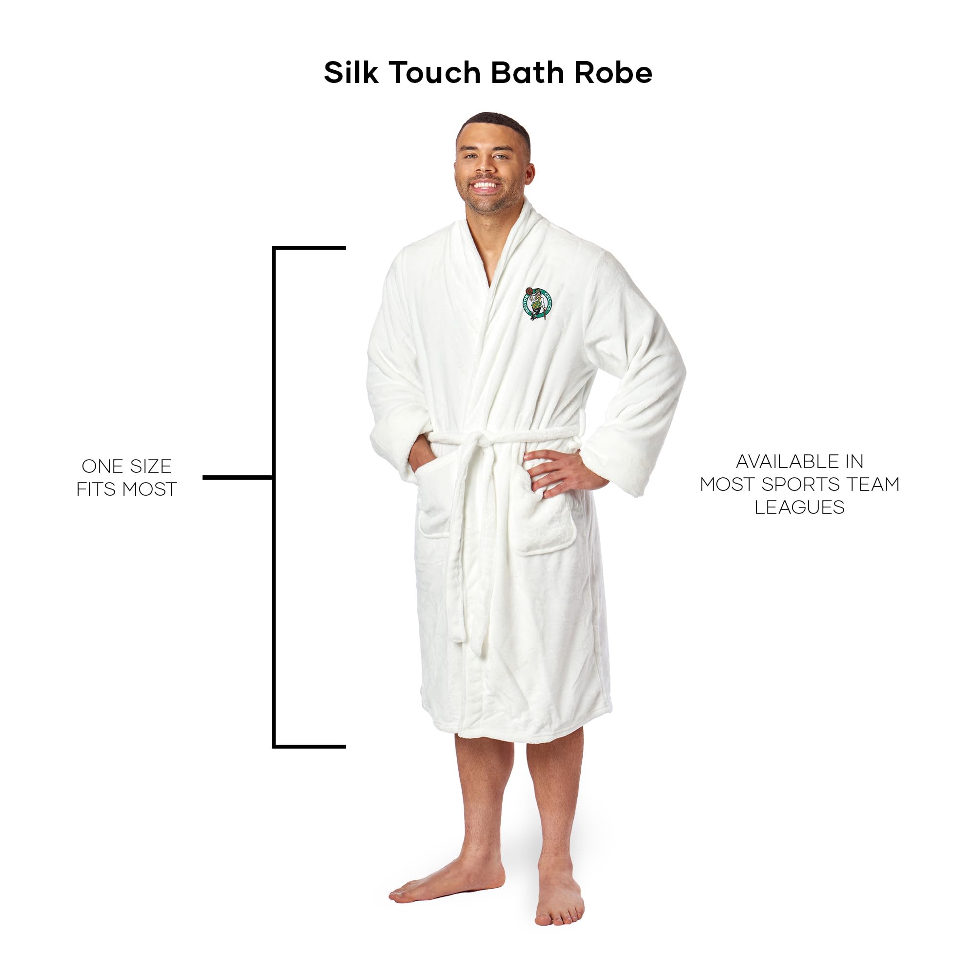 Northwest NBA Bademantel für Erwachsene, Unisex, seidig, offizielles Lizenzprodukt, Loungewear, weiches Plüsch-Polyester