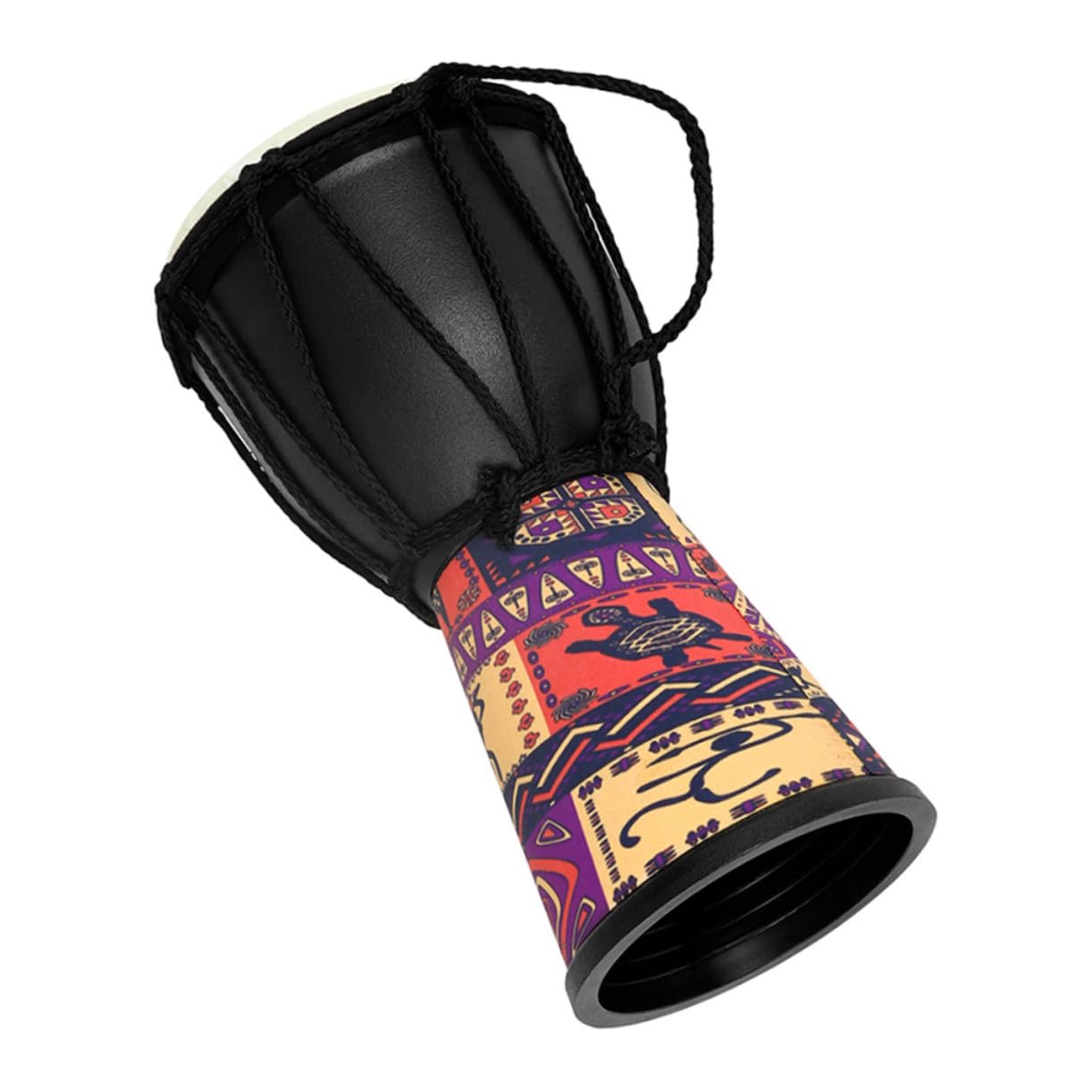 Tamburo Djembe Strumento Percussione per Ragazzo Ragazza Principianti Design Delicato e Resistente Leggero in Pvc Pelle Artificiale di Capra per Eventi Musicali e Scuole