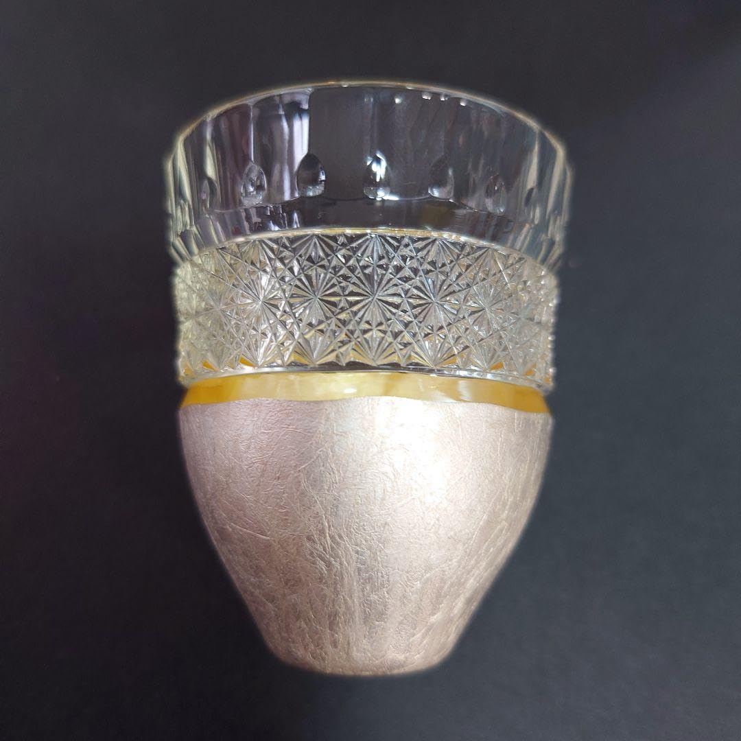 Amazon.co.jp: 切子「煌」ぐい呑み 作 石田慎 ガラス工芸 酒器 