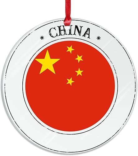 Vista 17 de Bandera de Curazao - Adorno para árbol de Navidad, bandera nacional, decoración de árbol de Navidad de Curazao, recuerdo acrílico, adorno colgante