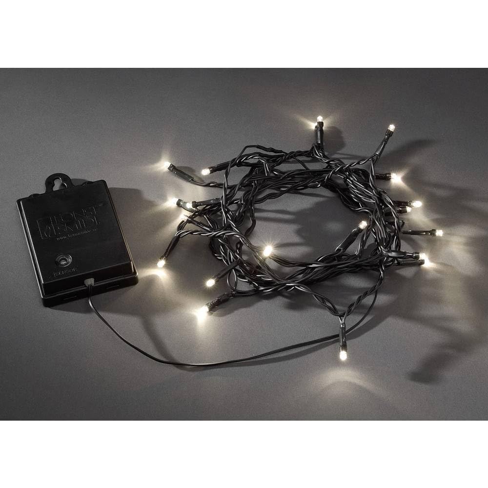 Konstsmide Battery Operated Fairy Lights/Outdoor Use (IP44) / 4 x AA 1.5 V (Not Included) / 40 Warm White Diodes / 6 h Timer / 8 Functions and Memory Function/Black Cable