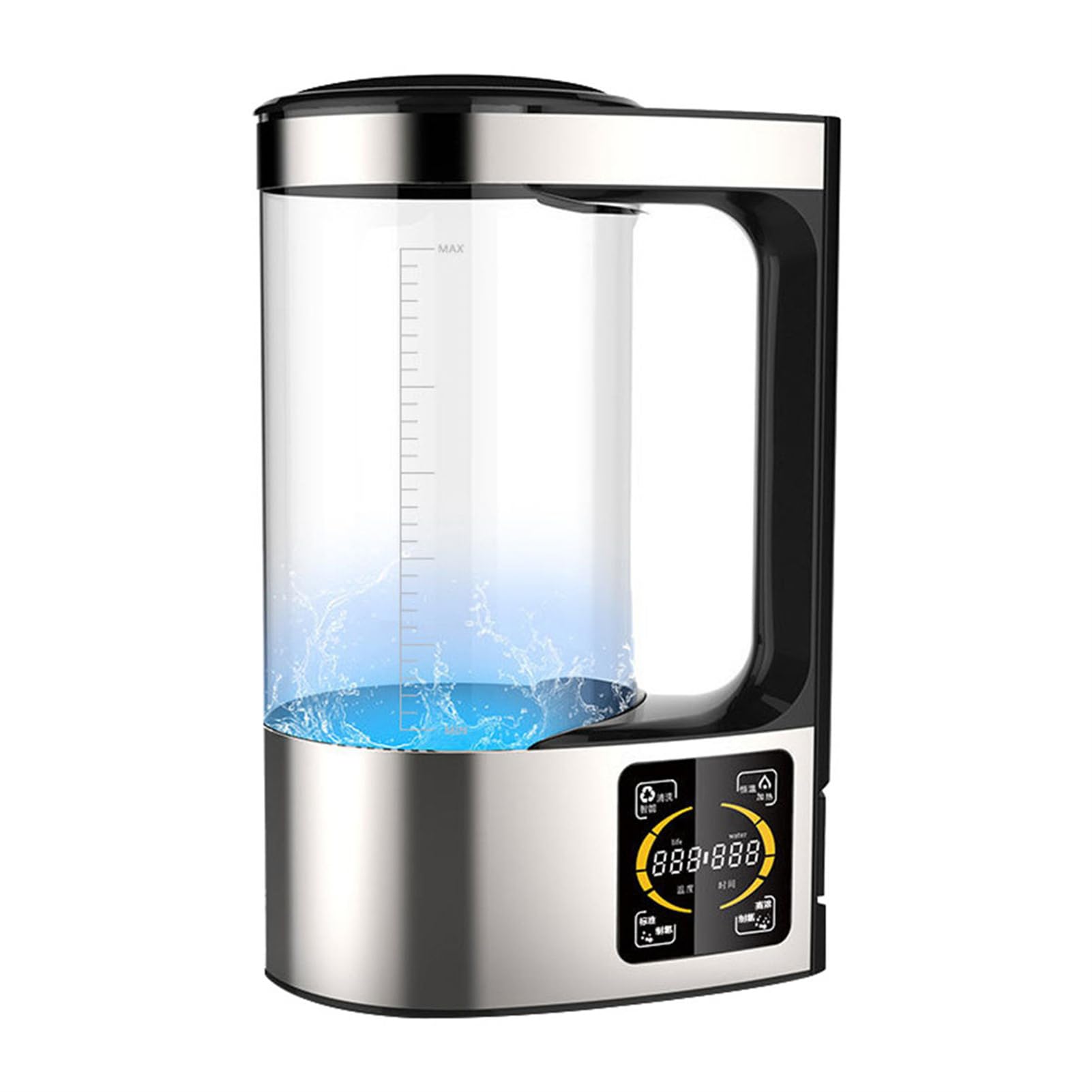 Fxnfxla Blue/Green/Light Hydrogen Water Pitcher Maker With 2L Large Capacity, 1500 Ppb Hydrogen Water Generator, Spe And Pem Technology, Intelligent Cleaning And Constant Temperature Heating