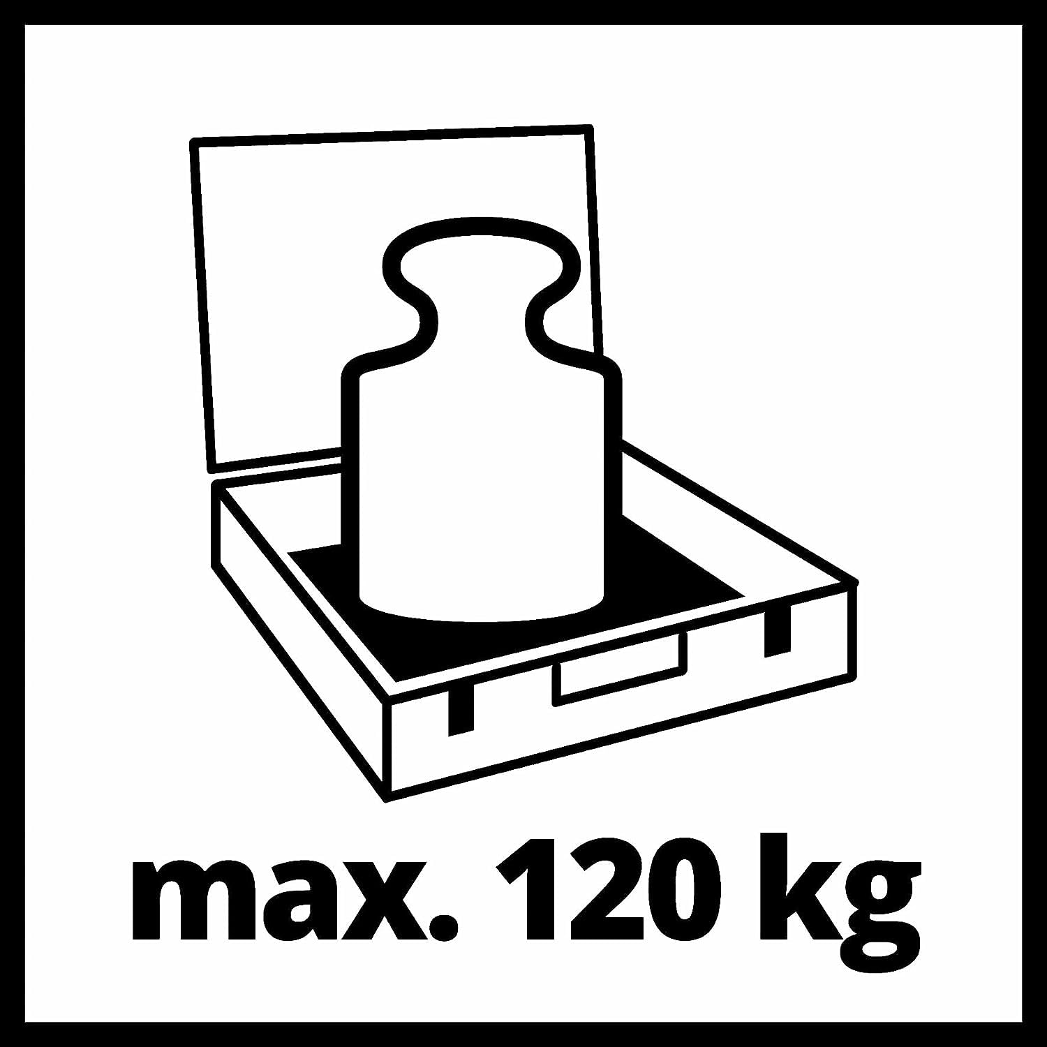 Einhell Original E-Case L con ruote | Sistema E-Case | Dimensioni 44 x 40 x 36 cm | fino a 120 kg | resistente agli spruzzi d’acqua | impilabile | collegabile