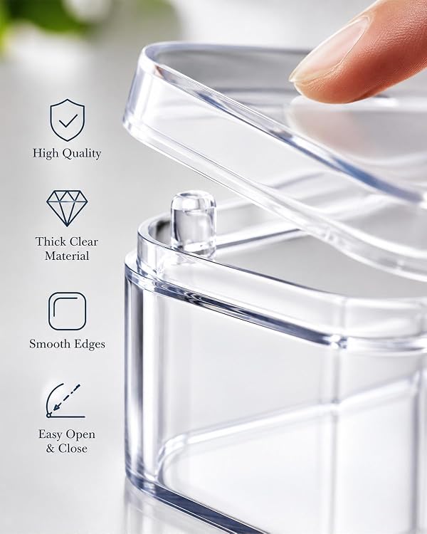 ZSDRTYU Acrylic Box With Lid, 8 Pieces Clear Acrylic Container With Lid Clear Display Boxes, Jewelry Display Box Mini Storage Box (4.64 x 2.36 x 1.96 inches) by ZSDRTYU - Used condition - Image 6