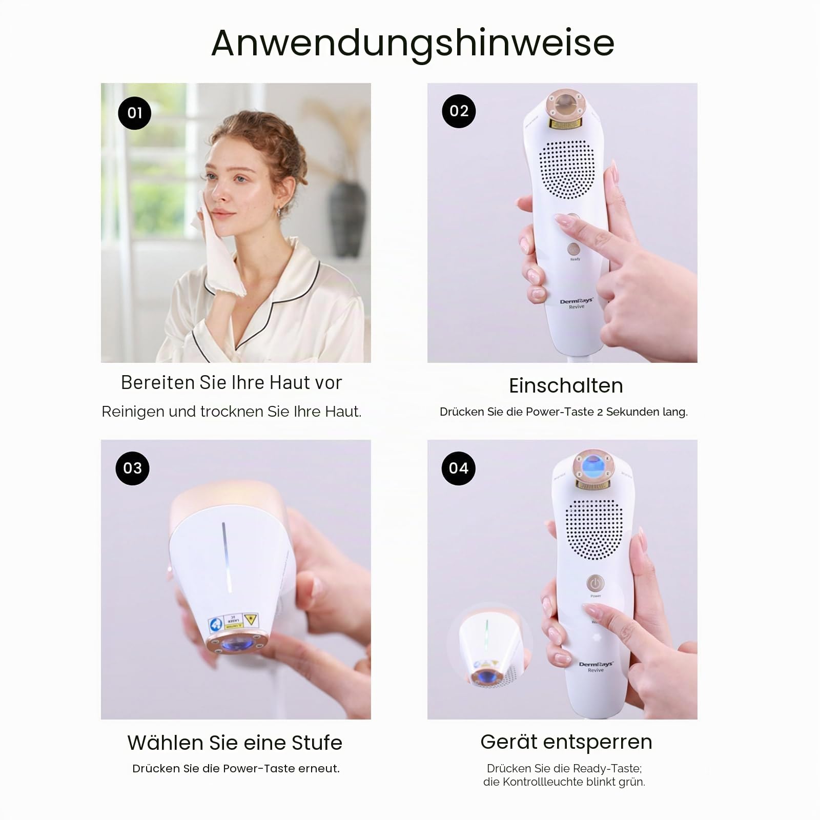 DermRays Lasergerät 1064 nm, multifunktionales Schönheitsgerät, Gesichtsmassagegerät, für den Heimgebrauch