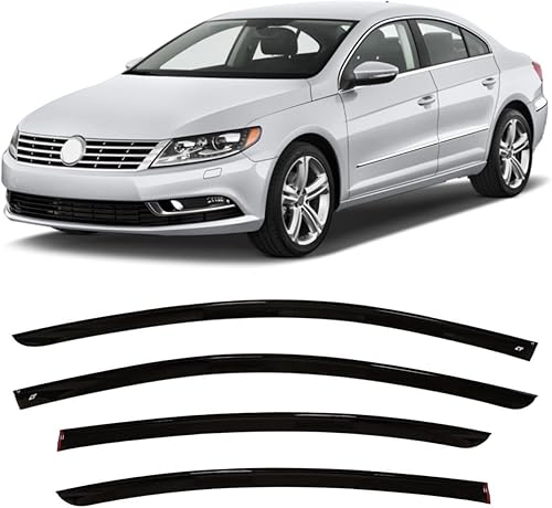 Juego de 4 deflectores de viento CT para ventanilla de coche, deflectores de aire para protección contra la nieve, el sol y la lluvia, compatibles