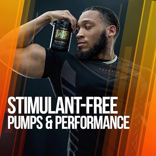Miniatura 4 de ALPHA LION Superhuman Pump Polvo para antes de entrenar, suplemento preentrenamiento sin cafeína ni estimulantes, potenciador de óxido nítrico, para