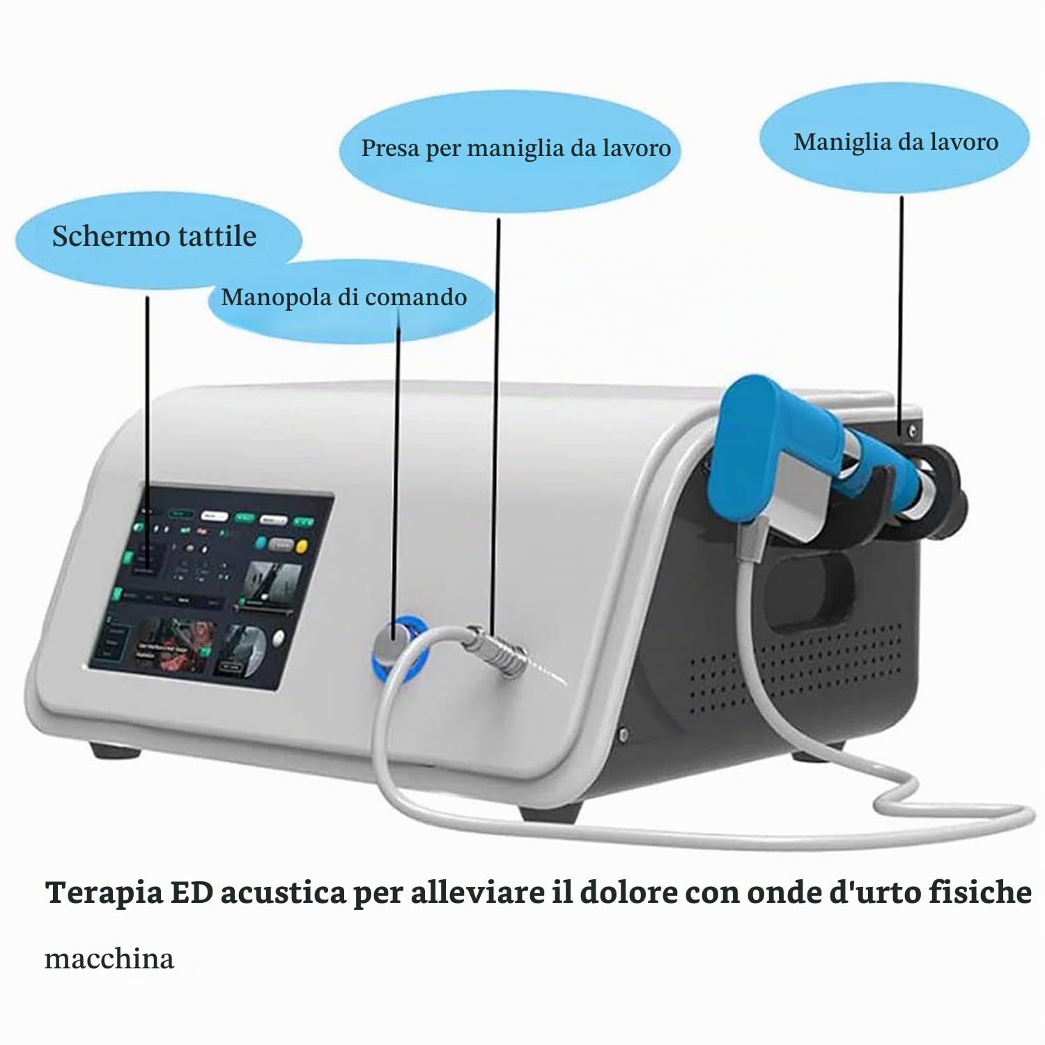 Macchina Terapia Ad Onde D'urto Ed Dispositivo Elettromagnetico a Onde D'urto Extracorporee a Percussione Tessuto Profondo Rilassamento Muscolare Massaggiatore Antidolorifico