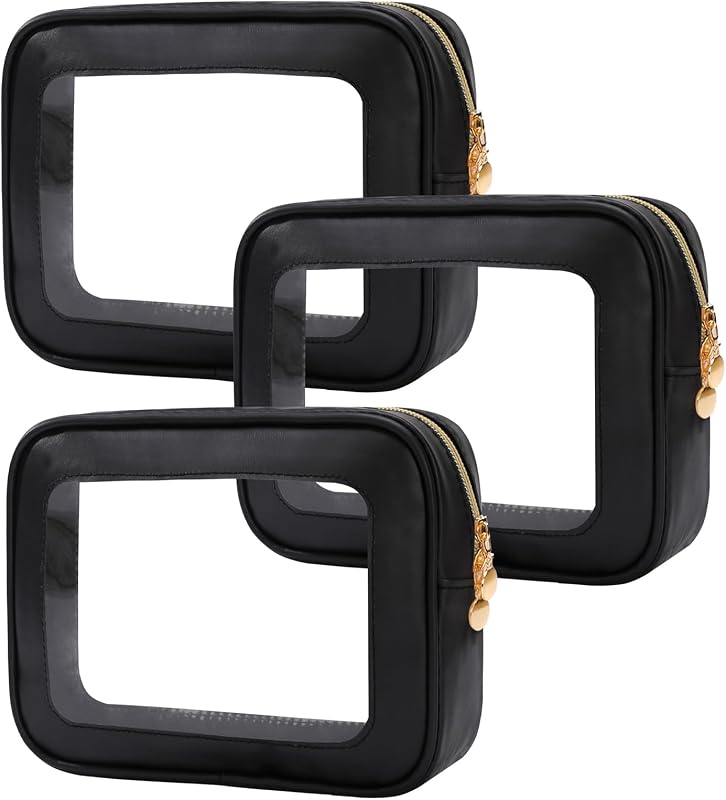 Conjunto Cinlanwin com 3 Necessaires Organizadoras Transparentes com Zíper
