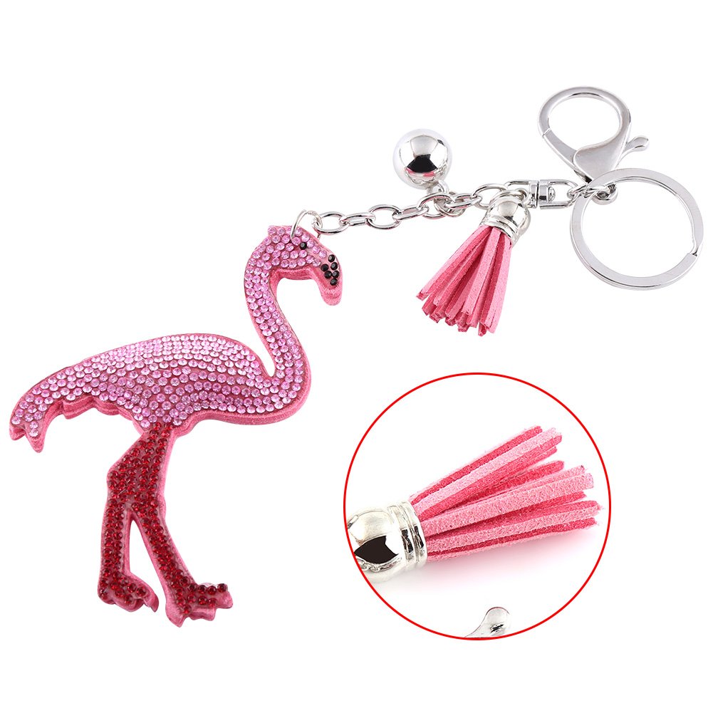 JZK 24x Porta chiavi portachiavi fenicottero per bomboniere festa hawaiano regali regalini omaggi regalo ringraziamento per ospiti, accessori decorazioni per festa tema tropicali pensierini