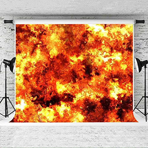 7X5Ft Flame Backdrop Raging Fire Photography Background Orange Backdrop For Pictures Youtube Backdrop Vv1025 #TOP2
