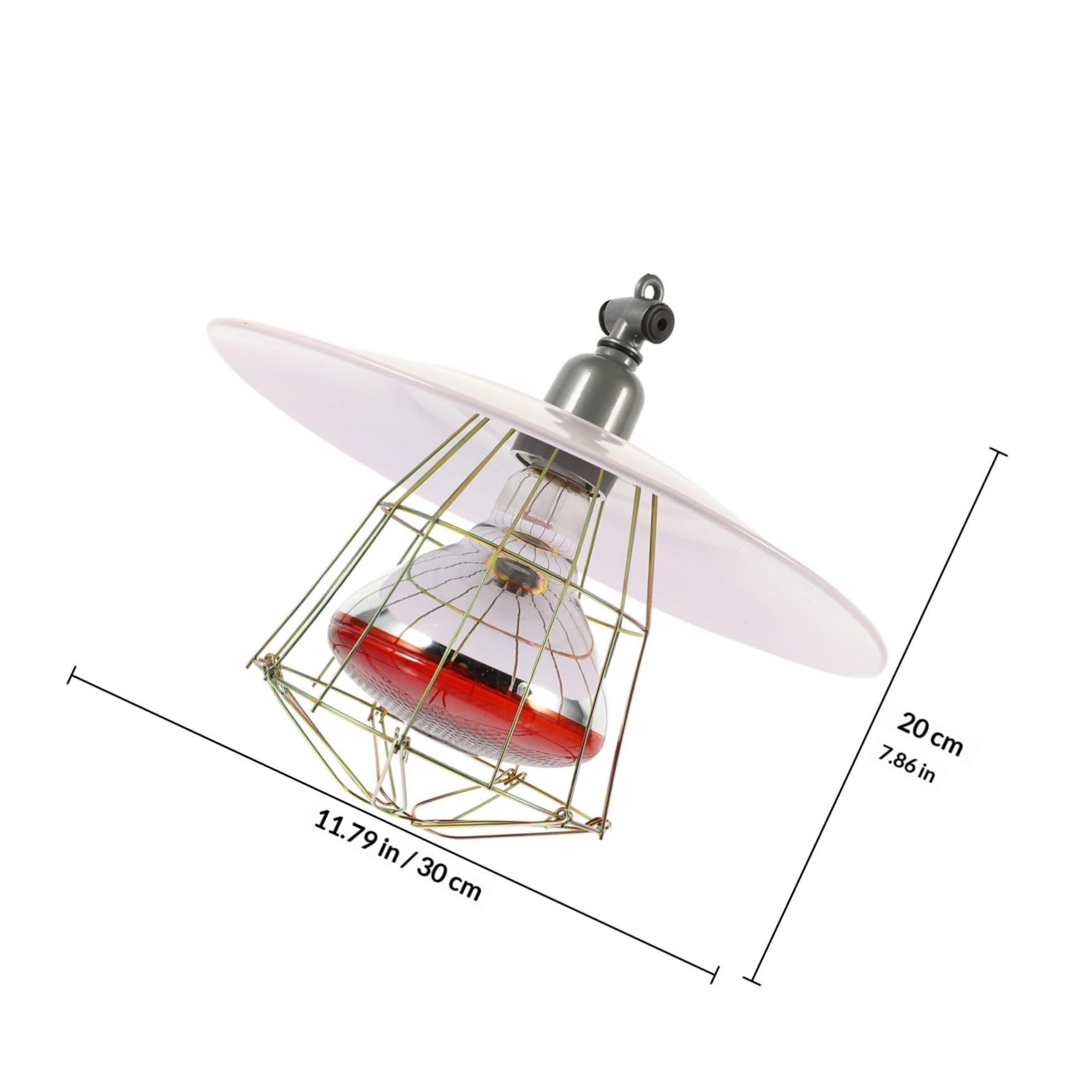 Lampada Riscaldante per Bestiame e Rettili Protezione in Metallo, Set 4-in-1 Rete di Sicurezza, Accessorio Riscaldante per Gabbie Animali Domestici e Incubatrici Colore Casuale