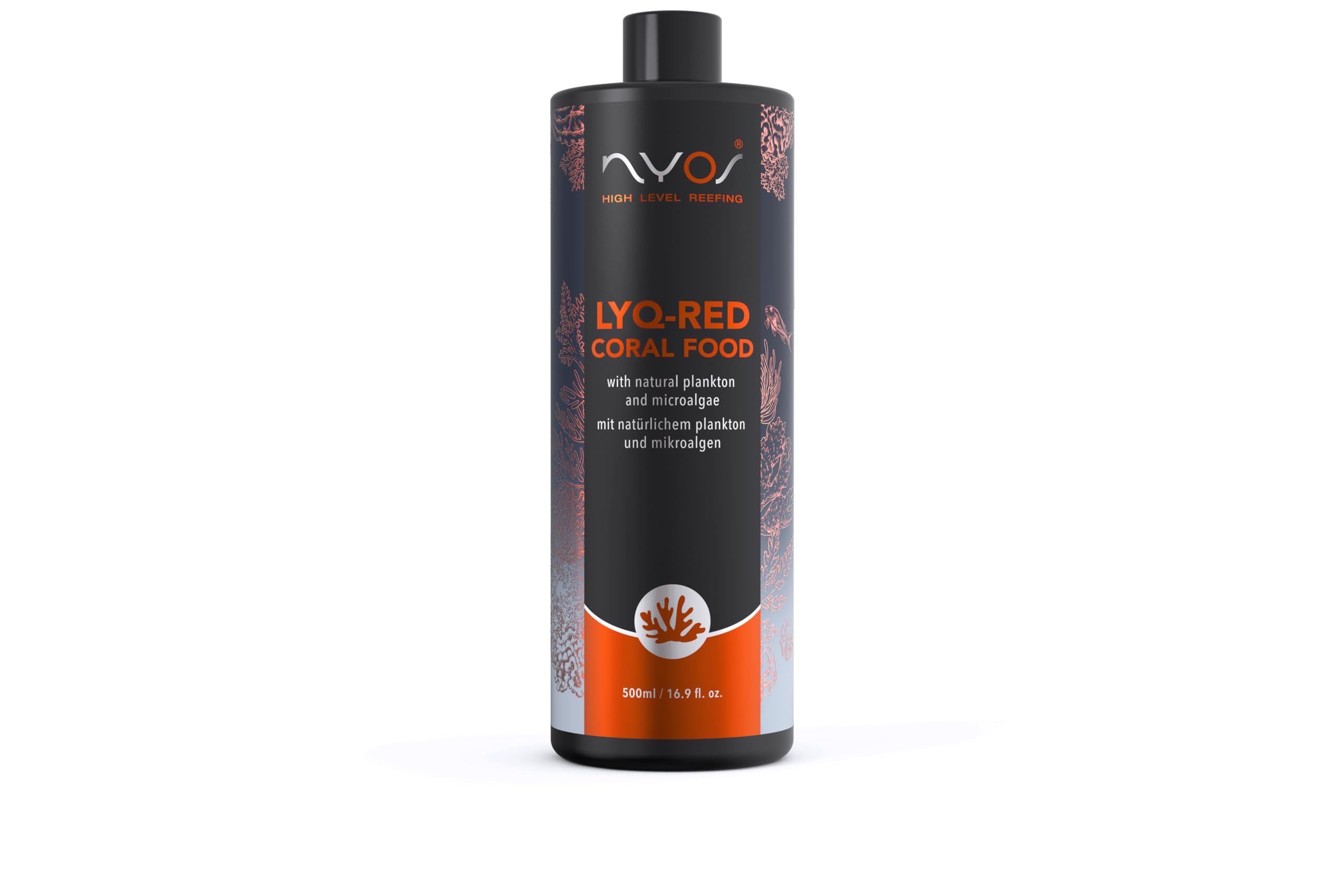 Nyos LYQ-RED – Alimento líquido de coral con plancton para agua de mar – Rico en omega-3, líquido y rico en nutrientes, apto para todos los corales, 500 ml