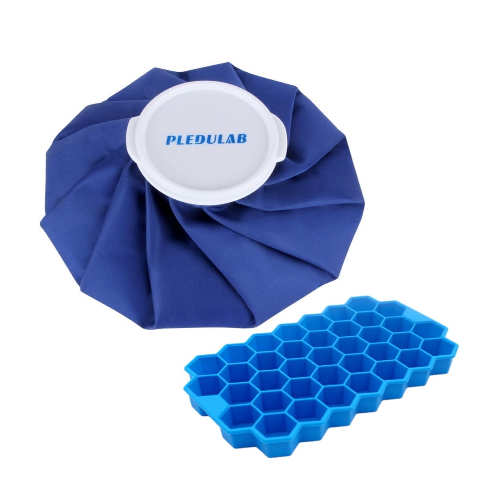 Pledulab Ice Bag for Injuries Reusable with Ice Cube Tray, Hot & Cold Therapy and Pain Relief Hot Water Bag, First Aid Ice Cold Packs Reduce Sports Injuries,11 inch