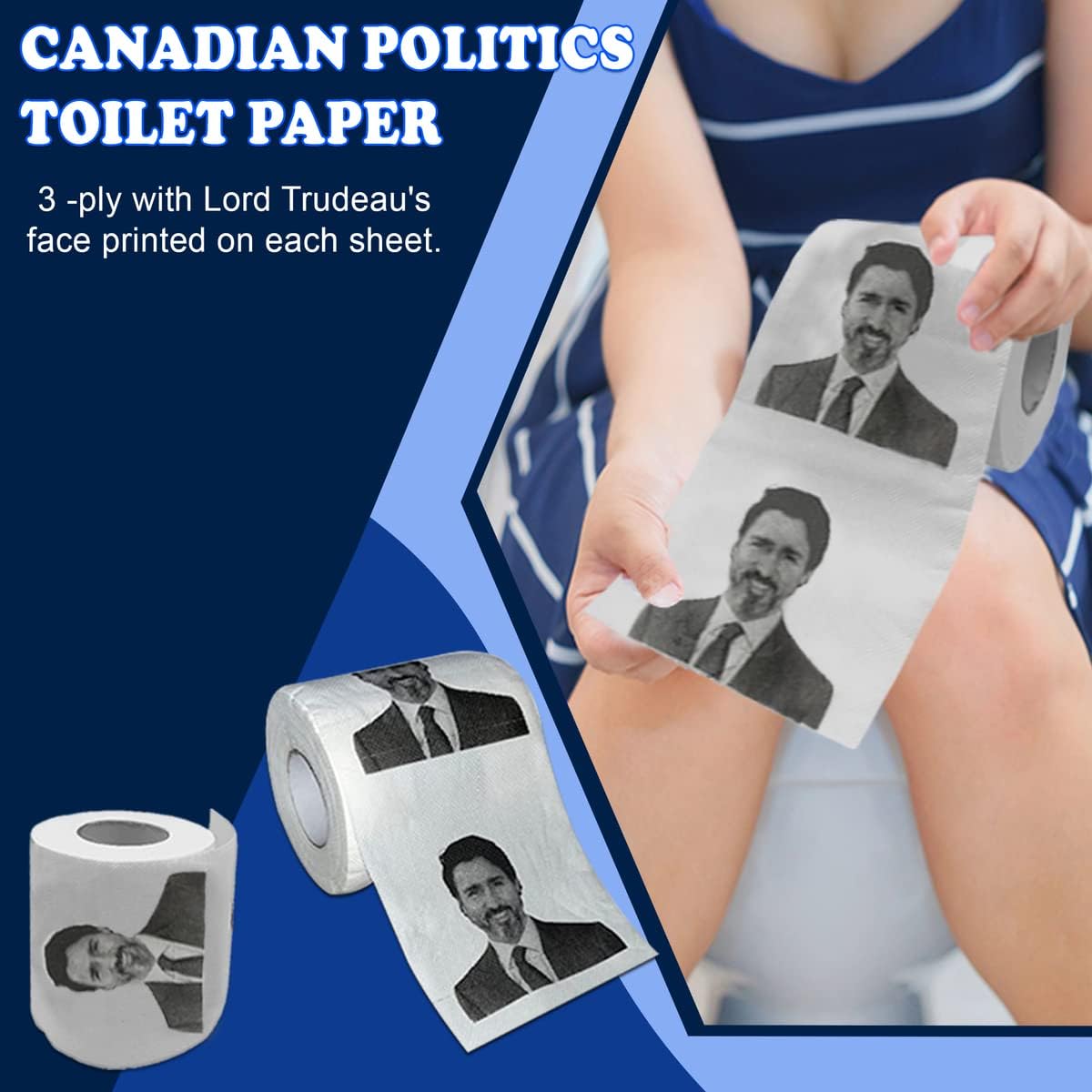 Justin Trudeau – Rollo de papel higiénico, Trudeau TP divertido humor ...