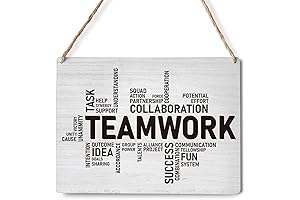 GUDIAO Inspirational Teamwork Signs for Office Door