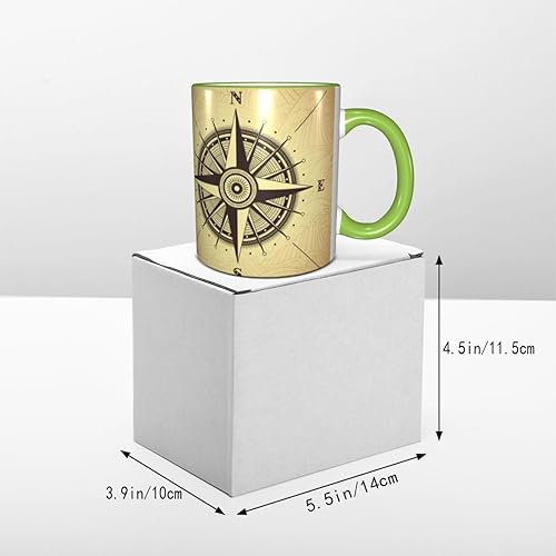 Miniatura 5 de Taza de café vintage con brújula, tazas de café de cerámica con asa, tazas de té, tazas para café, tazas para beber, regalos para mujeres y hombres,