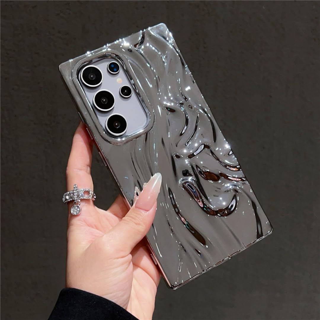 Coque Samsung S25 antichoc souple anti-glisse avec texture vague 3D - 7