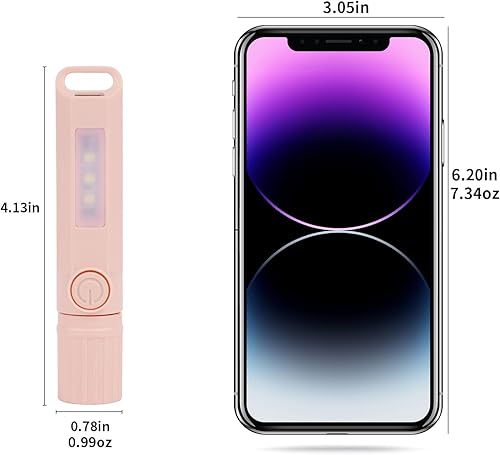 Miniatura 2 de Hilngav Paquete de 6 mini linternas LED pequeñas recargables USB C, linterna de campamento, linterna de campamento, linternas ultraligeras con zoom,