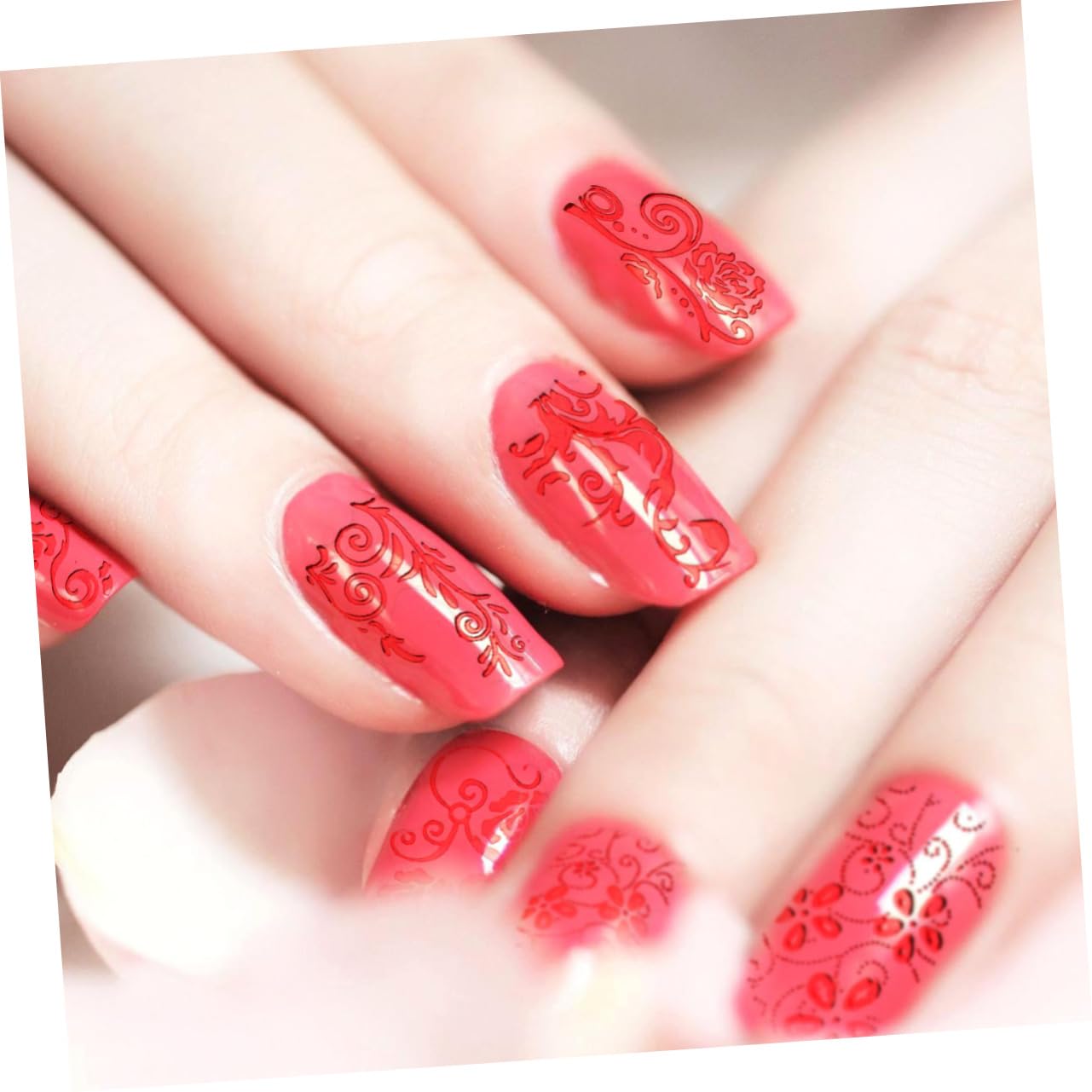 Amazon.co.jp: HAKIDZEL 108個入り シルバー フラワーネイルアート