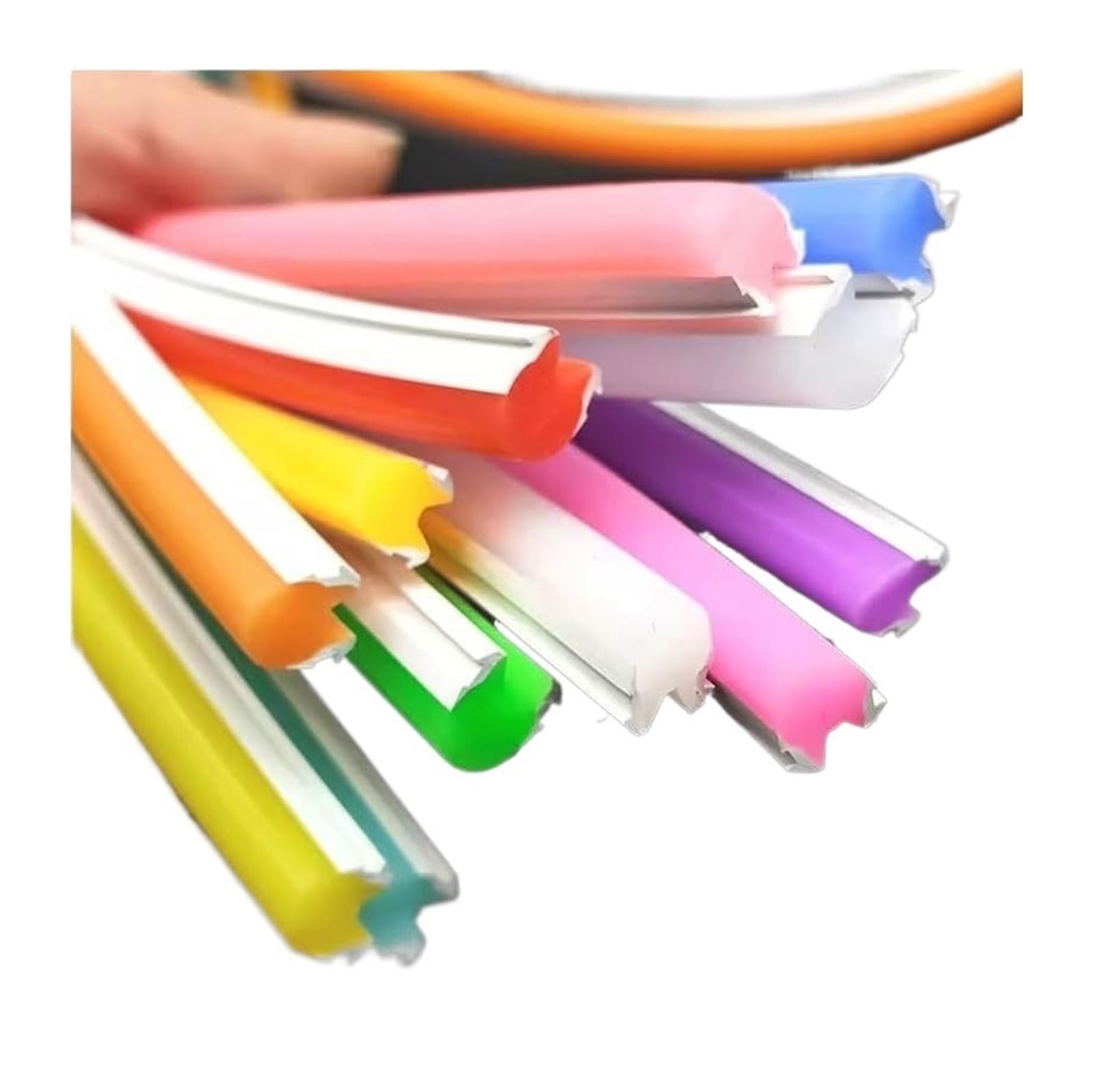 CYJAZNHH Bendable Diffuser 6mm Neon Strip Tube Channel Arch Decor Multi 3.0 Meters(Oranje)