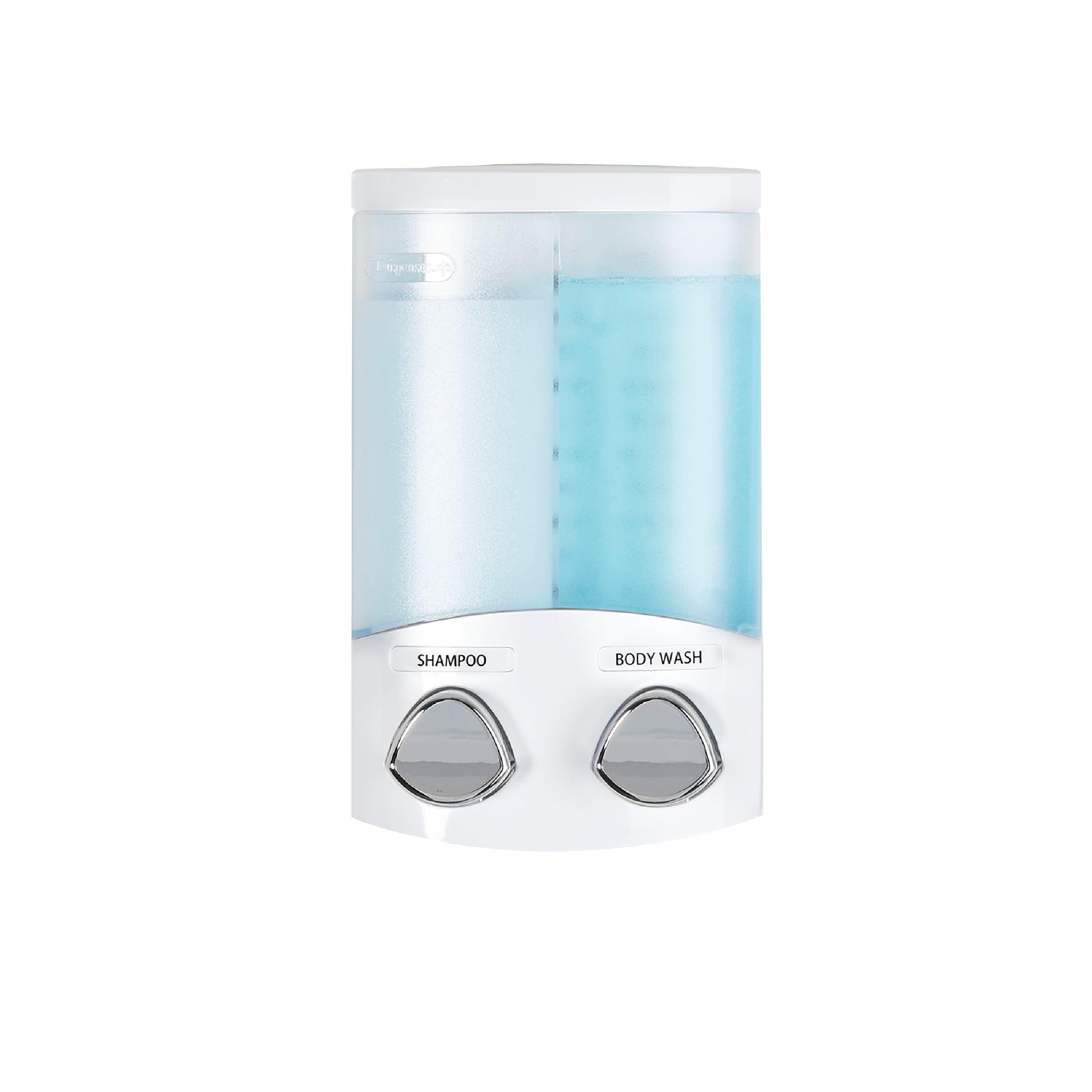 Better Living Products 76254-1 Euro Series 2-Chamber Soap and Shower Dispenser, White, silicone
