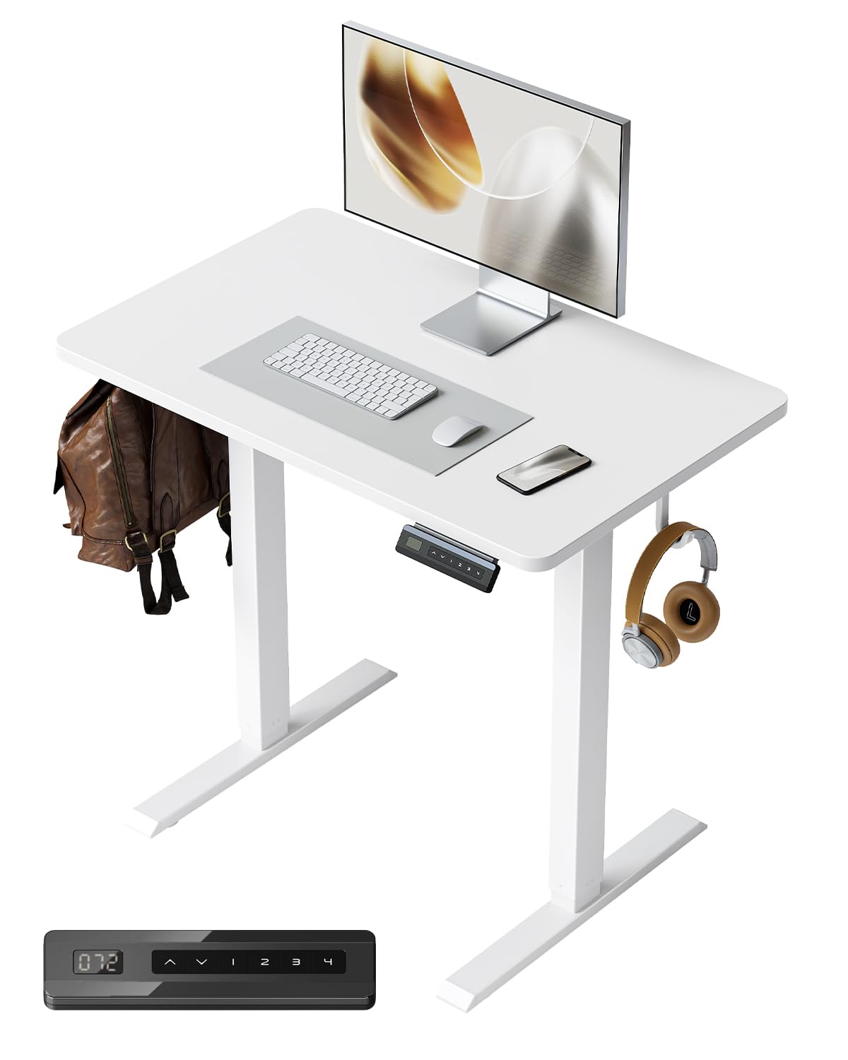 FEZIBO電動昇降式デスク スタンディングデスク 幅100cm Amazon | FEZIBO 電動 昇降デスク 一枚板 幅80cm オフィスワーク