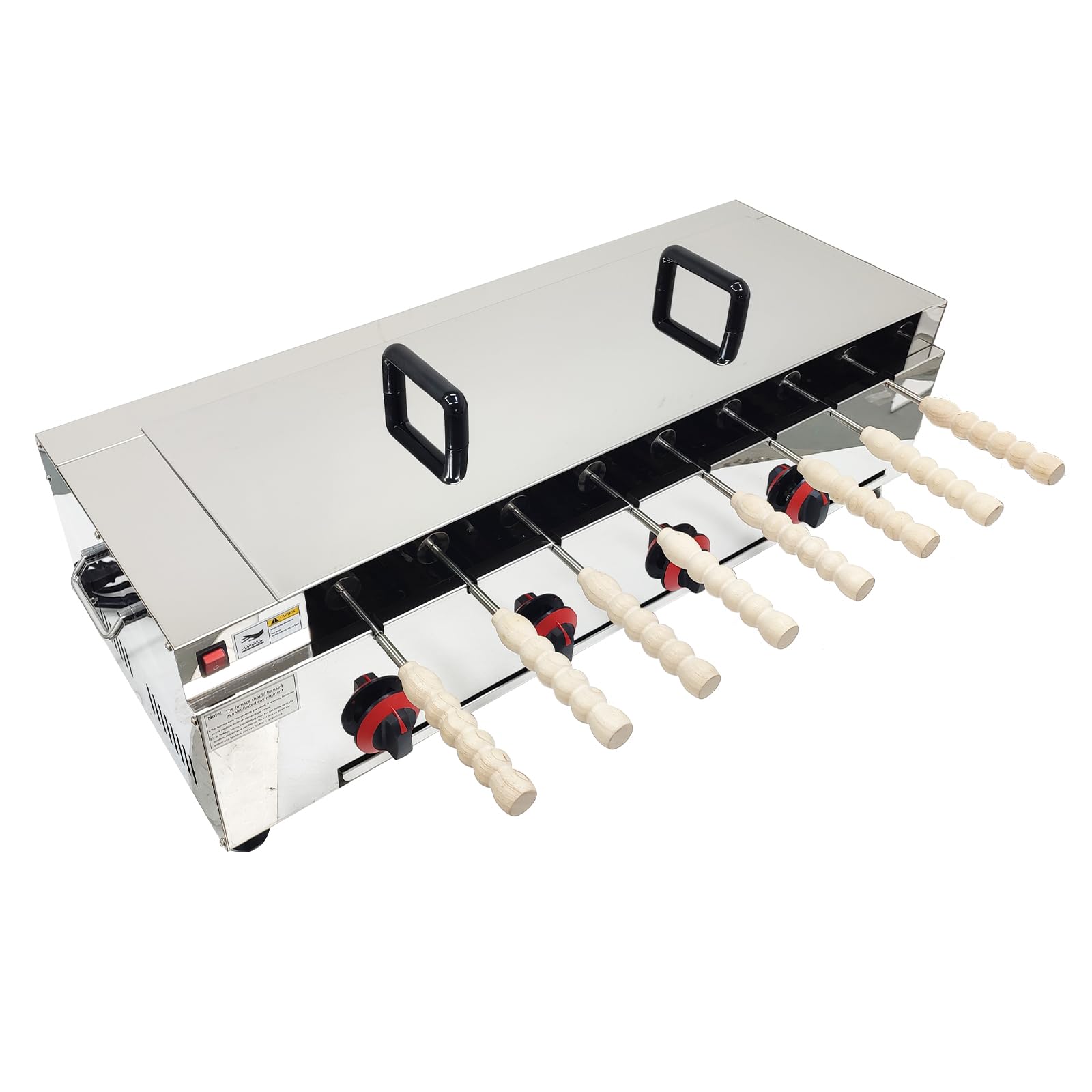 Banfluxion Commercial 220V Chimney Cake Maker Machine (50W) with 8 Rollers | LPG Oven for Chimney Cake Rolls & Cones | Restaurant & Home Use