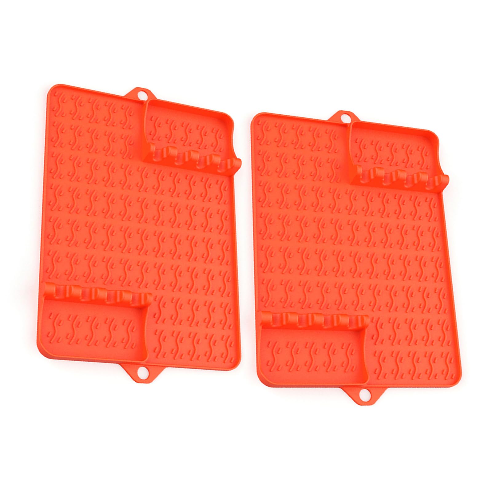 Hsioluted Of 2 Silicone BBQ Grills Mat Barbecue Grills Pad Nonstick Grilling Mat Kitchen Accessory Suitable for Outdoor Cooking Kitchen Utensil Pad
