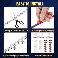 Vista 4 de Luces LED de barco de 25 Pies, tira de luces LED de pontón marino impermeable, luz interior de cubierta de barco, accesorios de barcos, iluminación