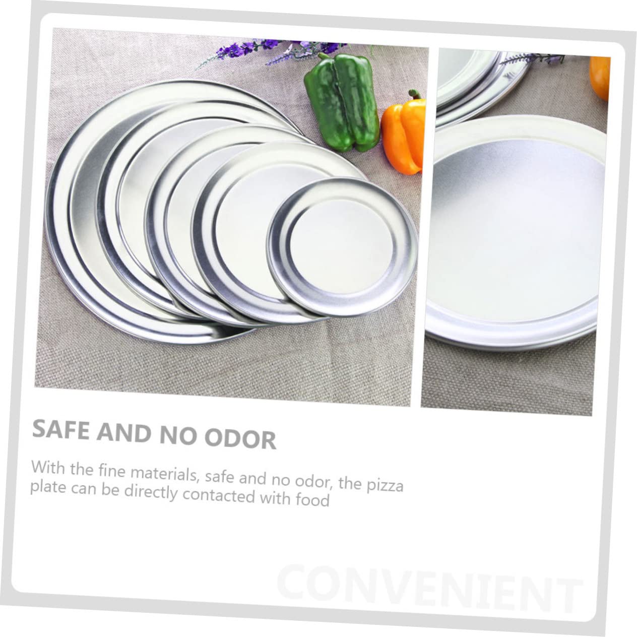 Angoily 18'' Diameter Pizza Pan Round Baking Sheet Aluminum Pizza Crisper for Oven